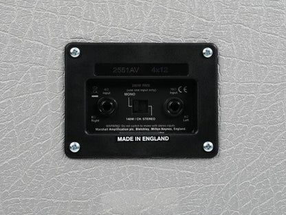 Marshall 2551AV Silver Jubilee 280 Watt 4x12" Celestion G12 Vintage Angled Extension Cabinet